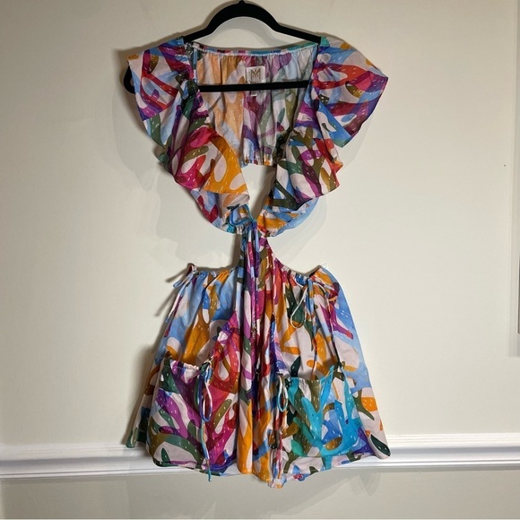 Milly Cabana Delilah Under The Sea Dress Rainbow Multi Cotton XS - Picture 6 of 10